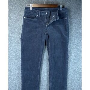Patagonia Corduroy Pants Women Size 28 Organic Cotton Dark Gray Slim Fit Hipster